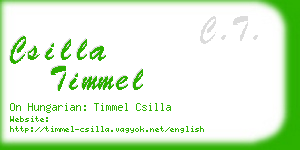 csilla timmel business card
